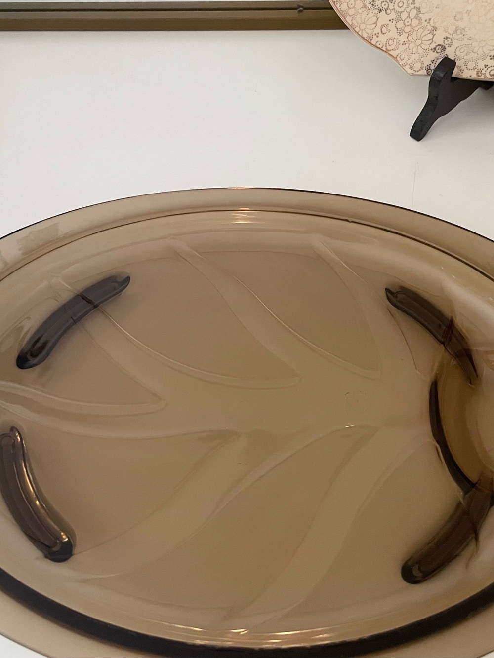 Pyrex Smoky Brown Glass Serving Platter - Stylish Entertaining Tray